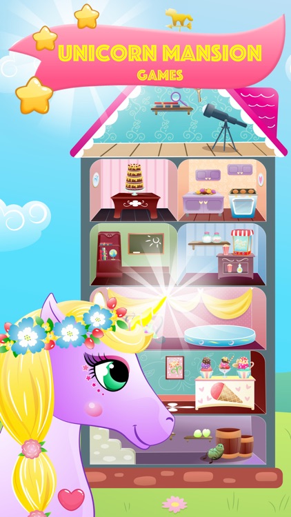 Pony unicorn games for kids