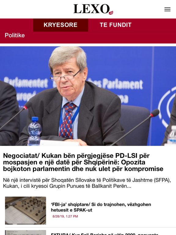 lexo.al iPad screenshot 3 - News app