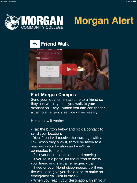 Morgan Alert iPad screenshot 4 - Education app