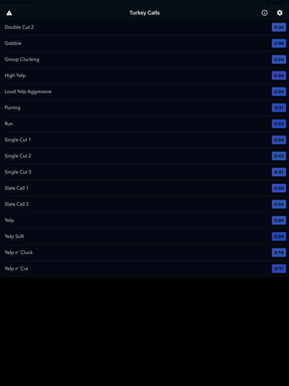 Turkey Call App iPad screenshot 2 - Sports app
