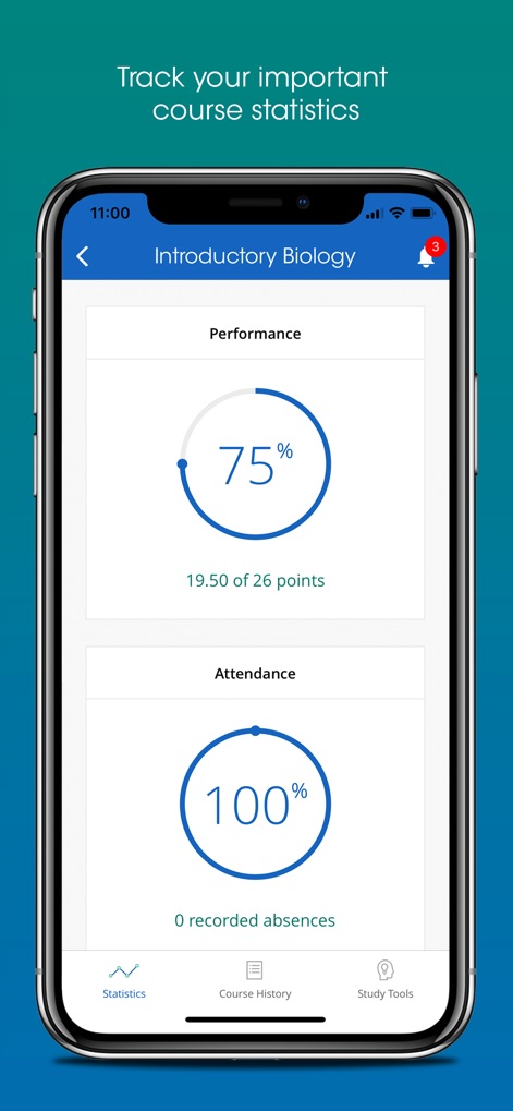 iClicker Student - Users can monitor their academic standing through detailed performance percentages and consistent attendance records, all within a single interface.
