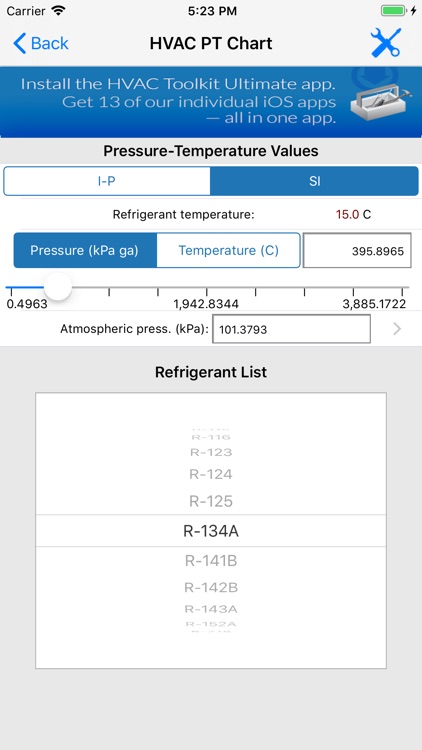 HVAC PT Chart screenshot-4