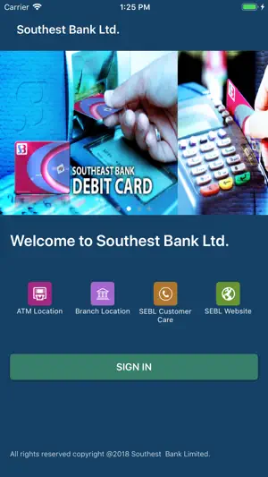 Southeast Bank Mobile App screenshot 1