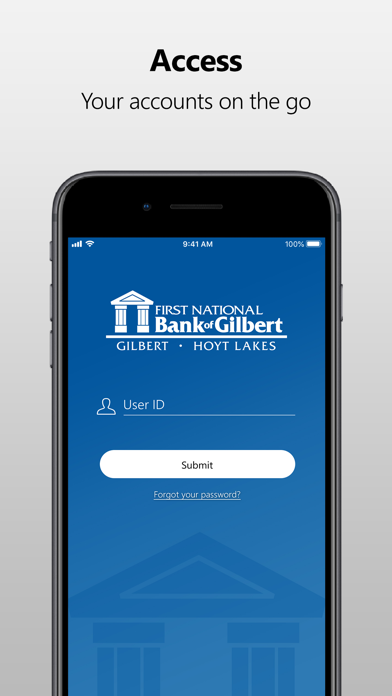 First National Bank of Gilbert Screenshot