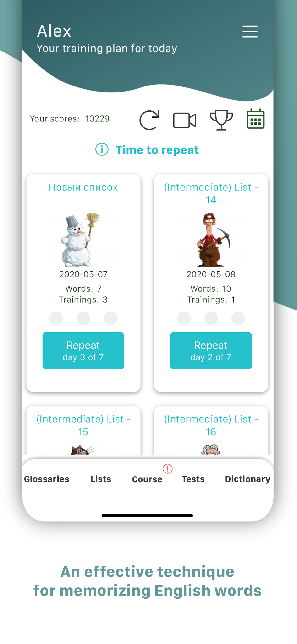 MnemonicWords: английский язык