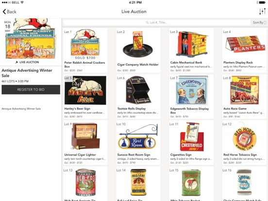 AntiqueAdvertising.com iPad screenshot 2 - Shopping app
