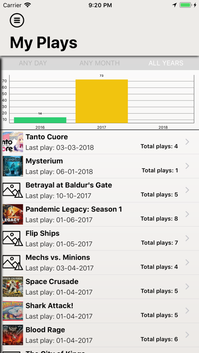 BGG BoardGames Information Screenshot