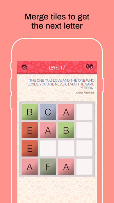 Screenshot #2 pour 2048 Valentine’s Day Quotes