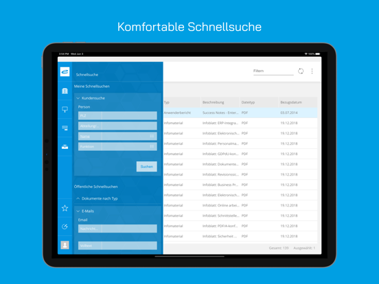 enaio® mobile iPad screenshot