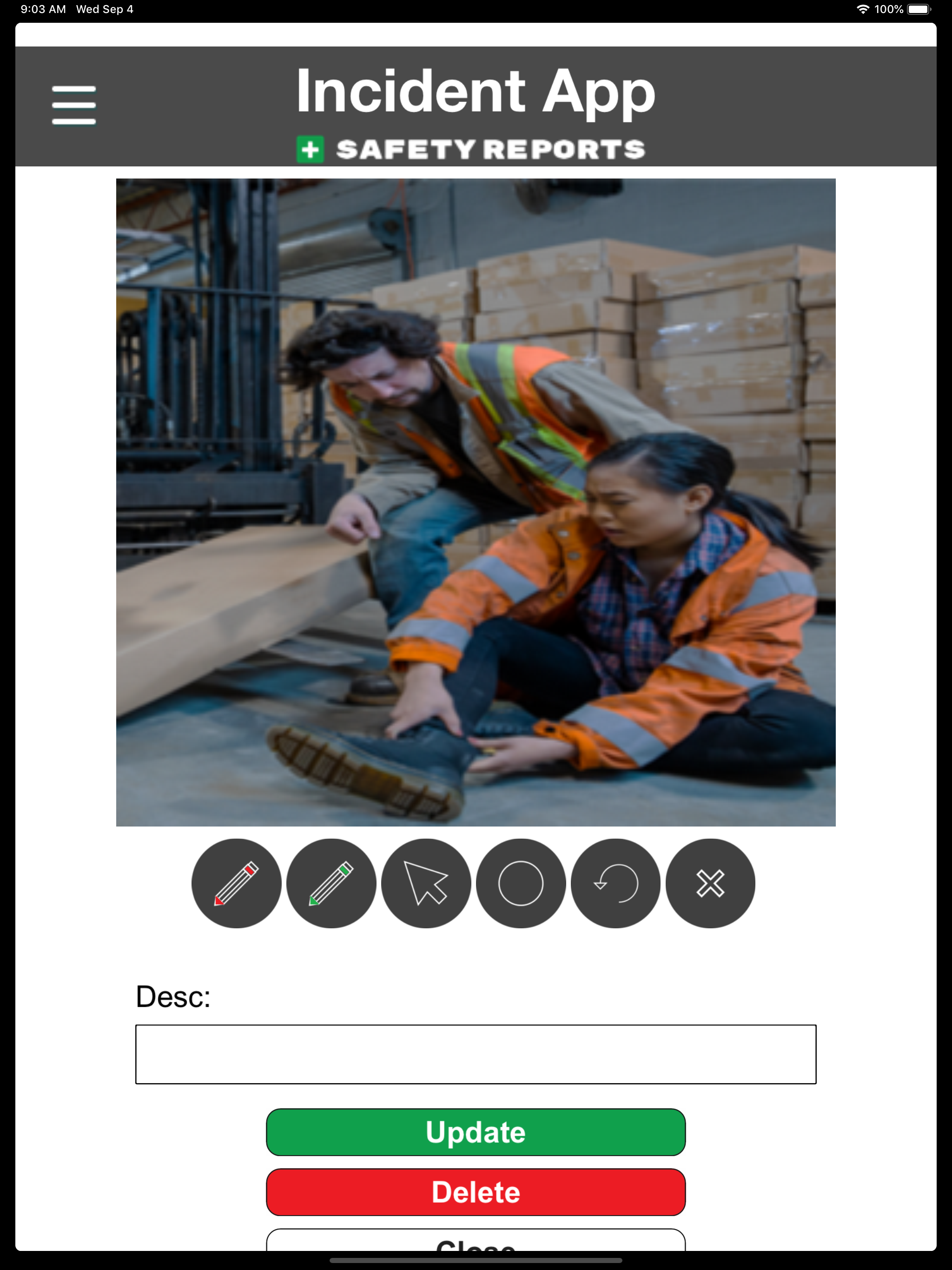 Safety Incident Reports | SR