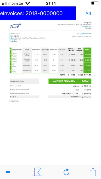 Electronic Invoice Crypto