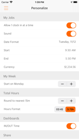 Easy Hours Lite screenshot