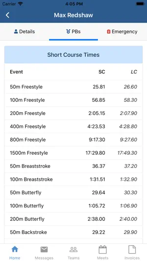 Swim Manager screenshot 2