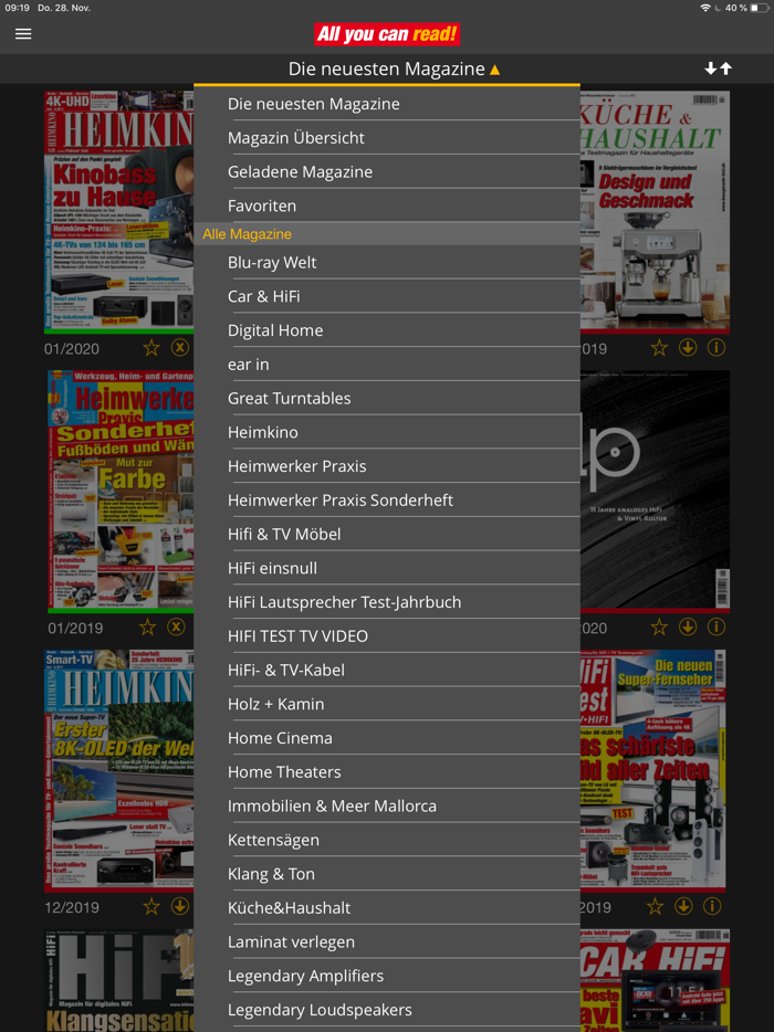 All you can read-Zeitschriften