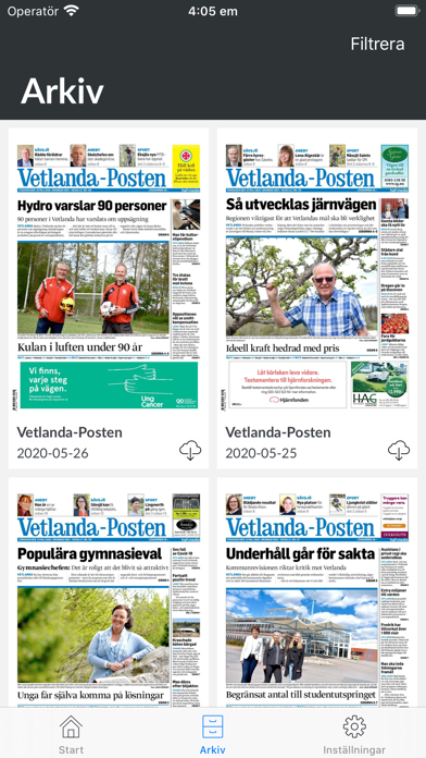 Vetlanda-Posten e-tidning screenshot 2