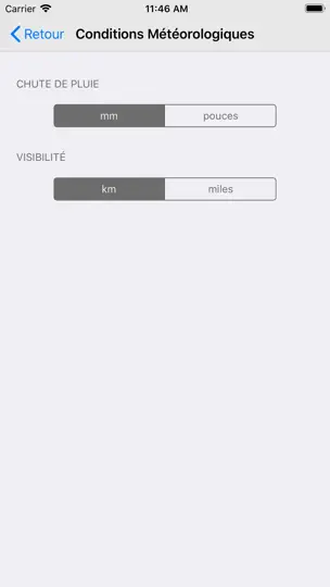 Capture d'écran de La Station Météo sur iPhone 6