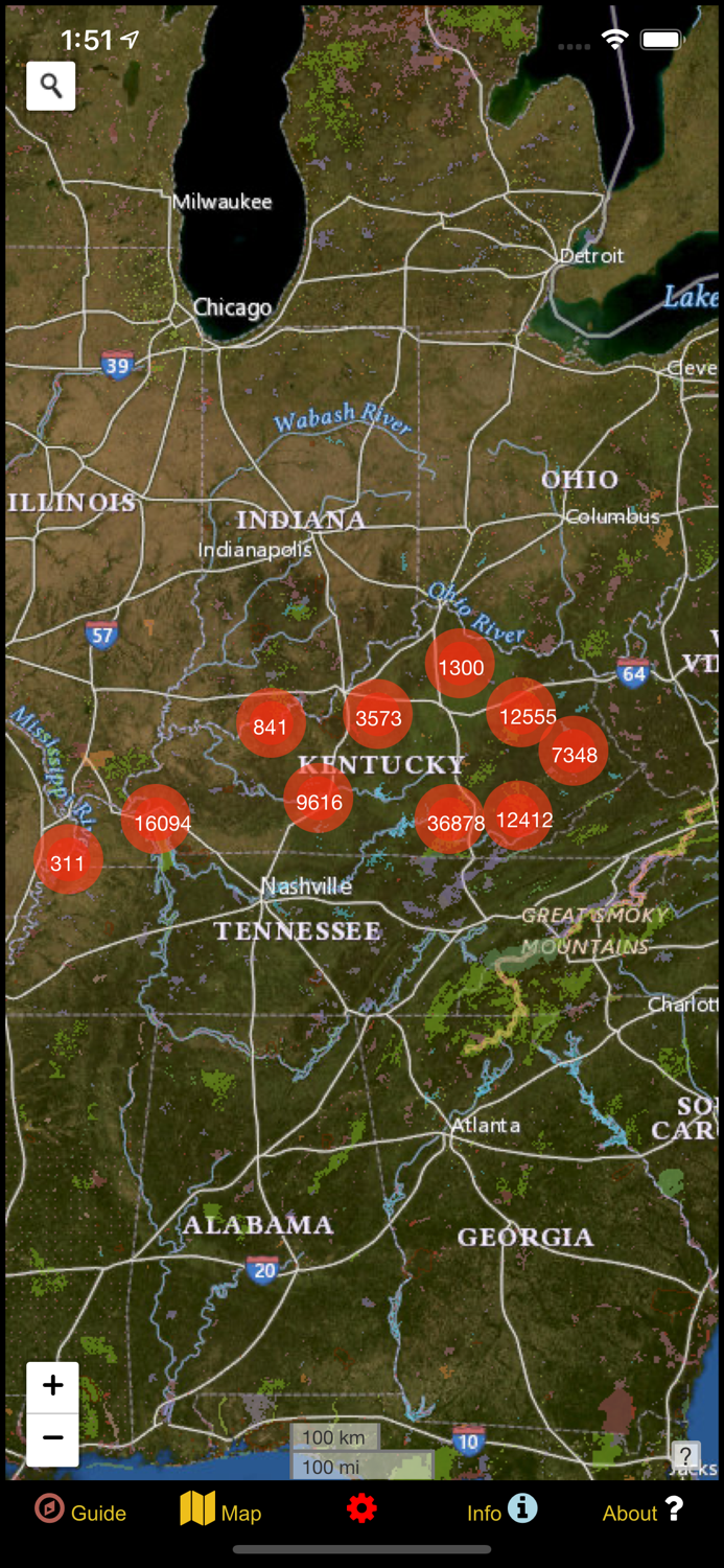 Kentucky Mushroom Forager Map