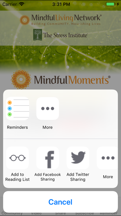 Mindful Living Screenshot