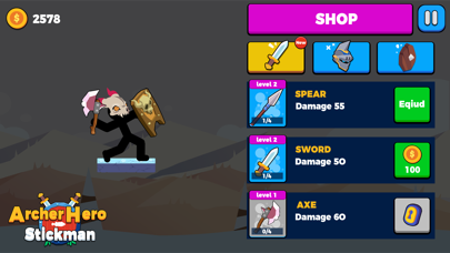 Screenshot #2 pour Stickman Archer Hero