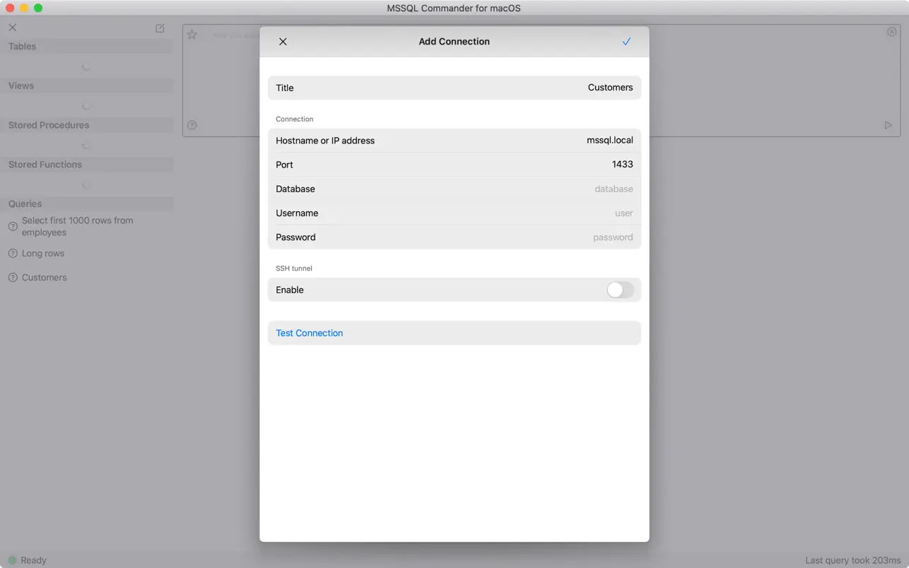 #2. MSSQL Commander (macOS) От: Niklas Saers
