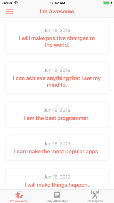 Hey I'm Awesome app screenshot