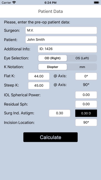 Toric Calculator for iPhone
