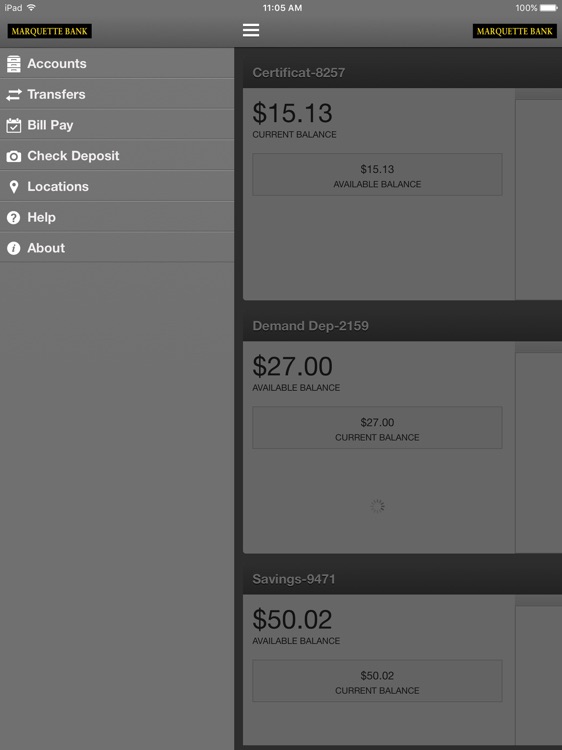 Marquette Bank for iPad