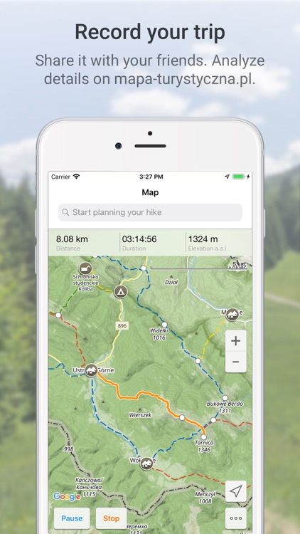 Hiking Map Poland screenshot-3