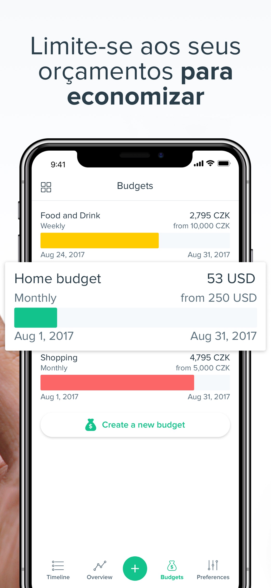 Screenshot do app Spendee: Controle Financeiro