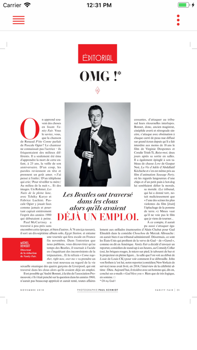 Vanity Fair Magazine France screenshot 2