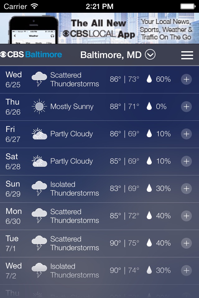 CBS Baltimore Weather screenshot 3