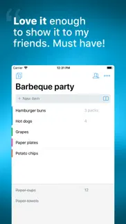 grocery list with sync iphone screenshot 1