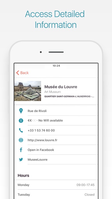 Paris Travel Guide and Map Screenshot