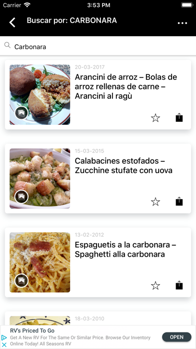 Recetas Italianas Screenshot
