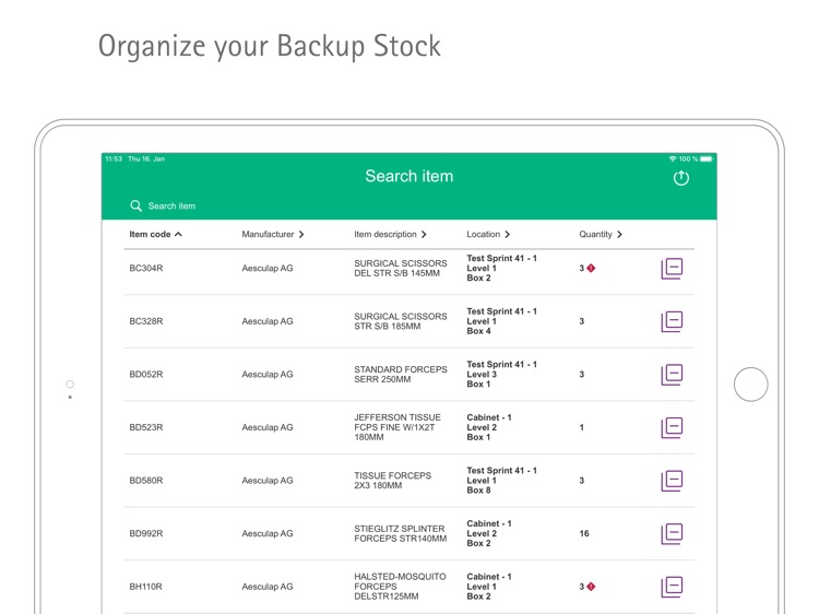 TOM Backup Stock Management
