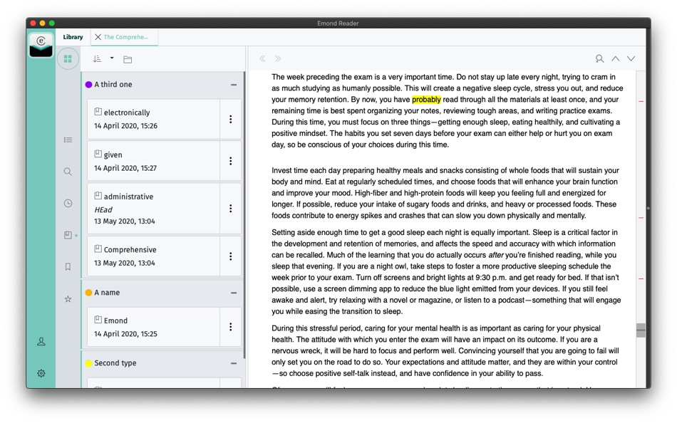#7. Emond Reader (macOS) 由: CogniLore