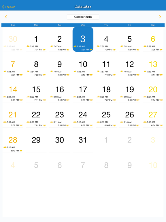 Screenshot #5 pour The Sun: Sunrise sunset Times