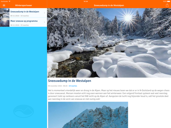 Sneeuwhoogte.nl iPad app afbeelding 5