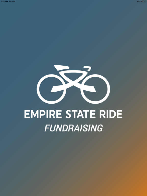 Empire State Ride Fundraising iPad screenshot 1 - Health & Fitness app