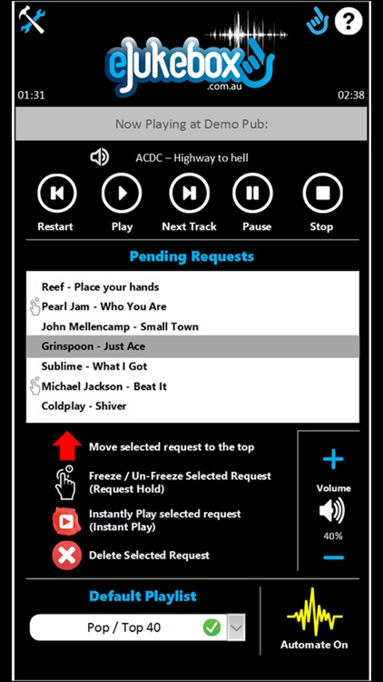 eJukebox Controller App