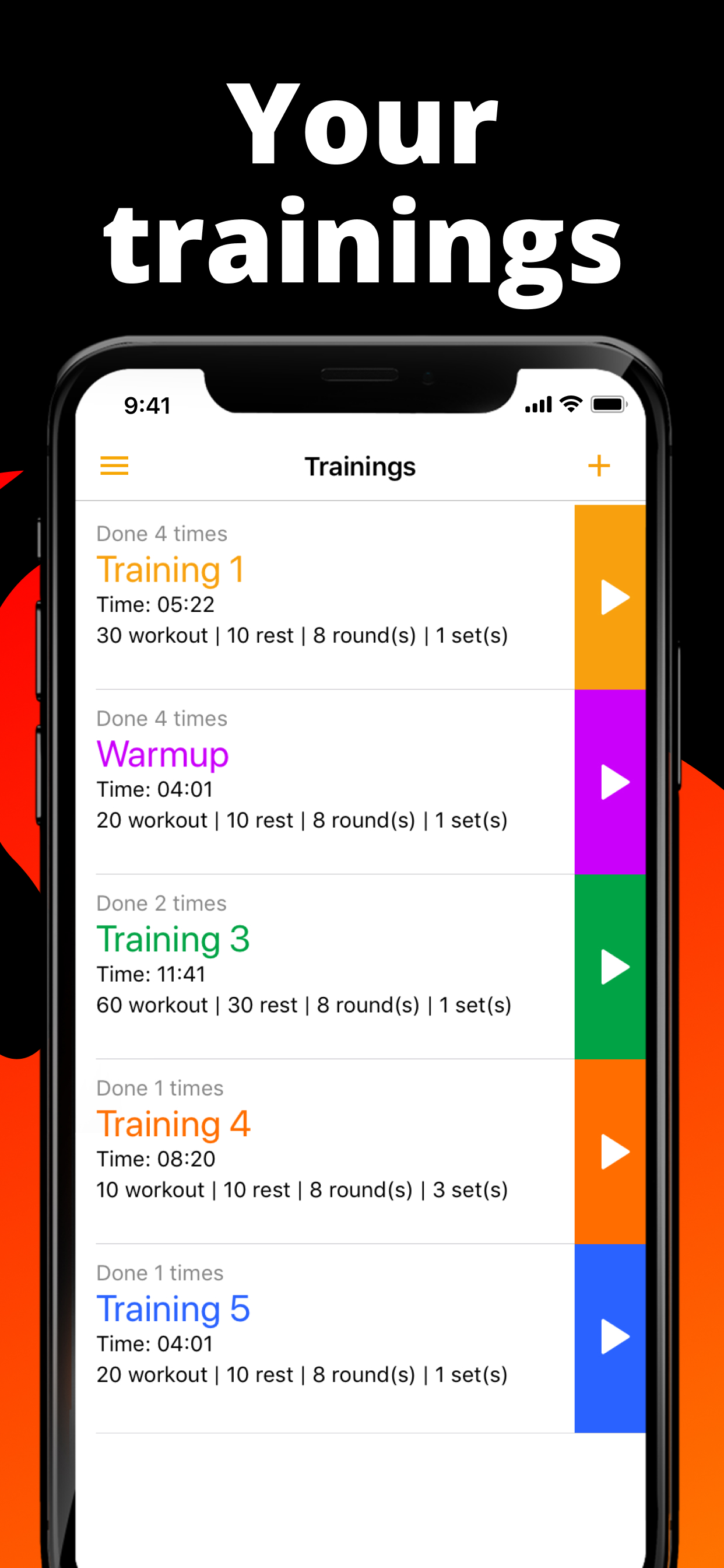 Burn It Tabata Timer Stopwatch