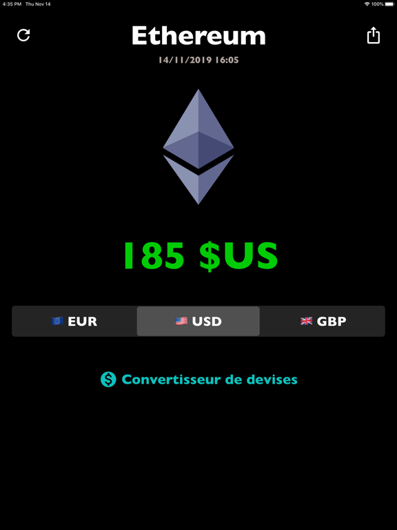 Screenshot #5 pour Ethereum price ETH Taux Prix