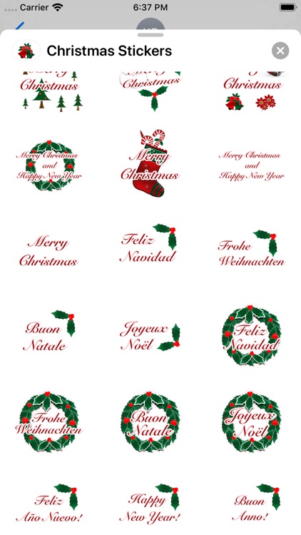 Happy Christmas Stickers