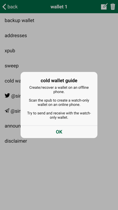 Simply Cash – BSV Wallet Screenshot