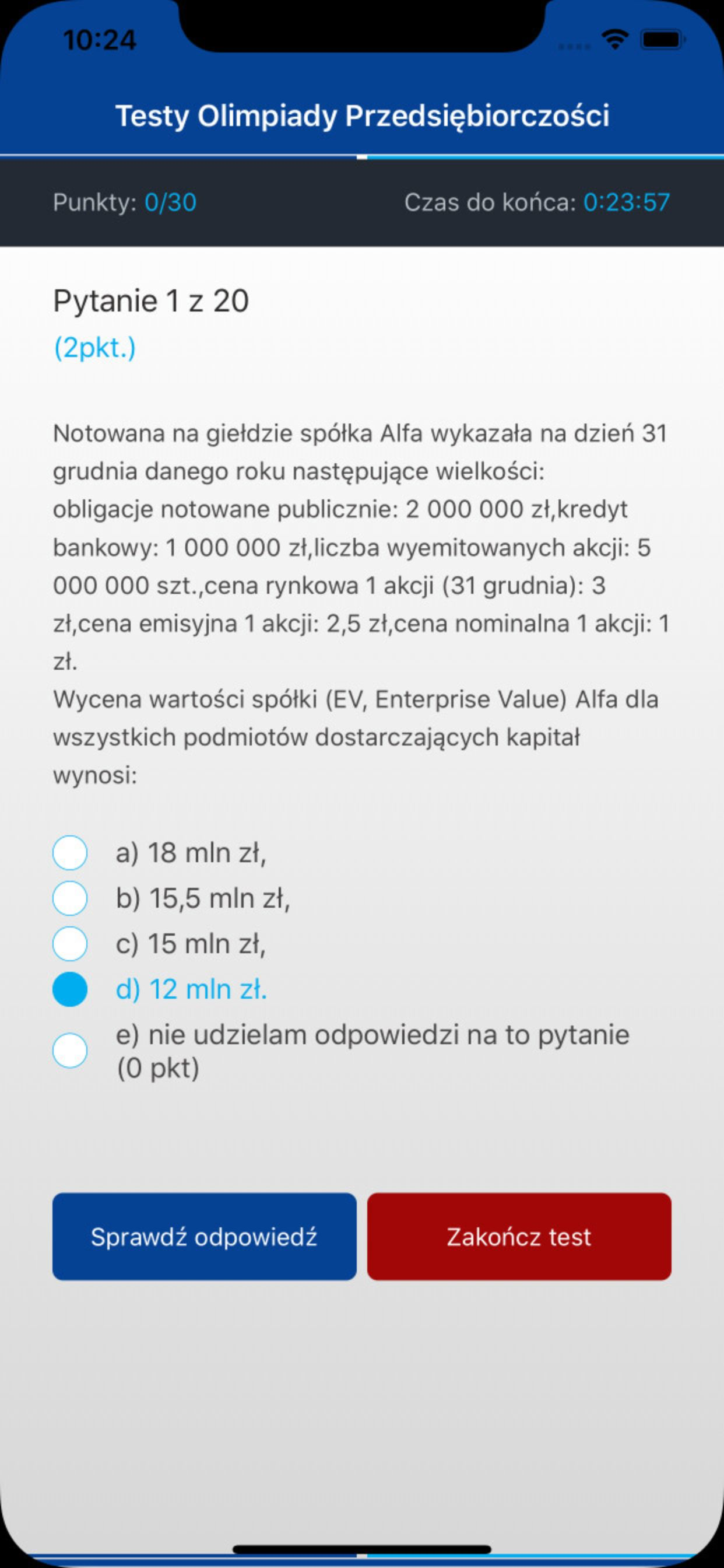 Olimpiada Przedsiębiorczości screenshot 8