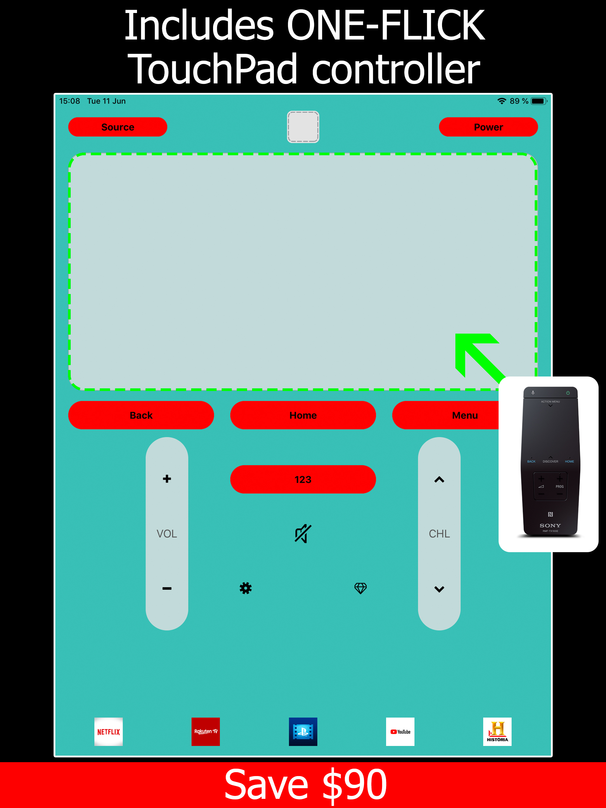 Remote TV for Sony Bravia