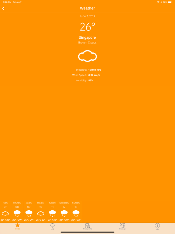 Singapore Map and Travel Guide iPad screenshot 9 - Travel app