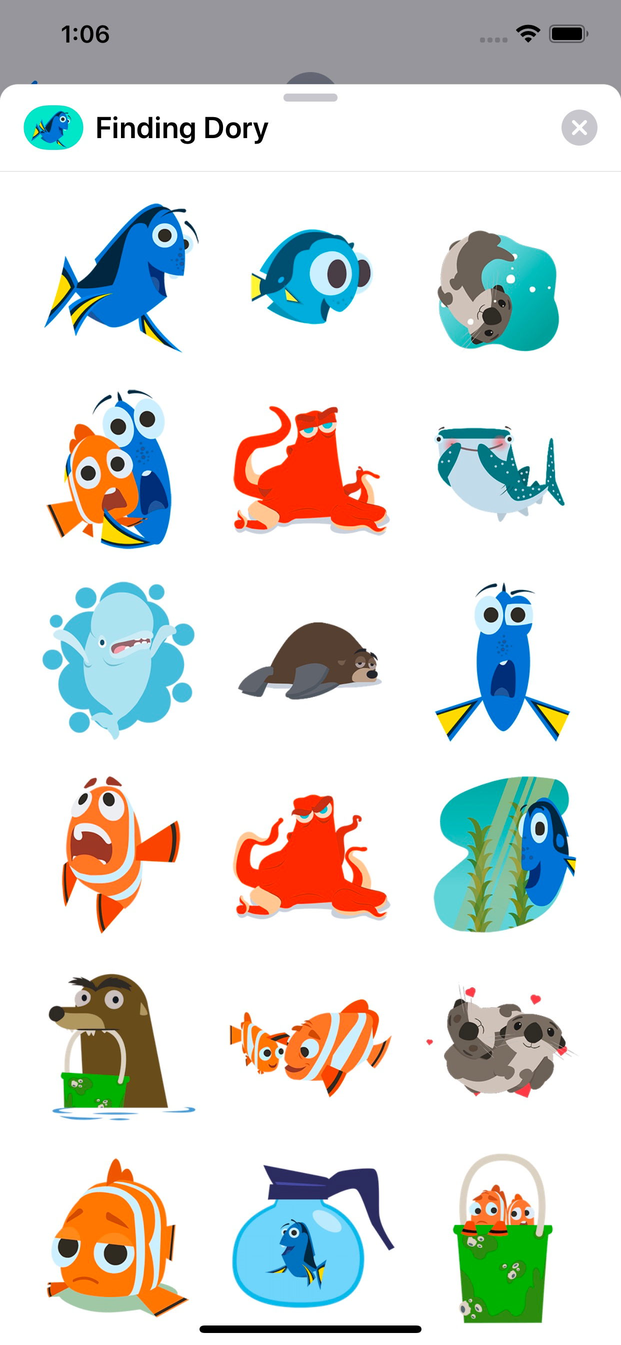 Disney Stickers: Finding Dory screenshot 2