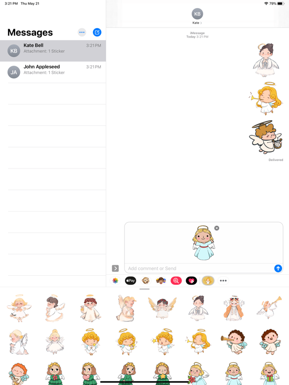 Screenshot #6 pour White Wings Angel Stickers