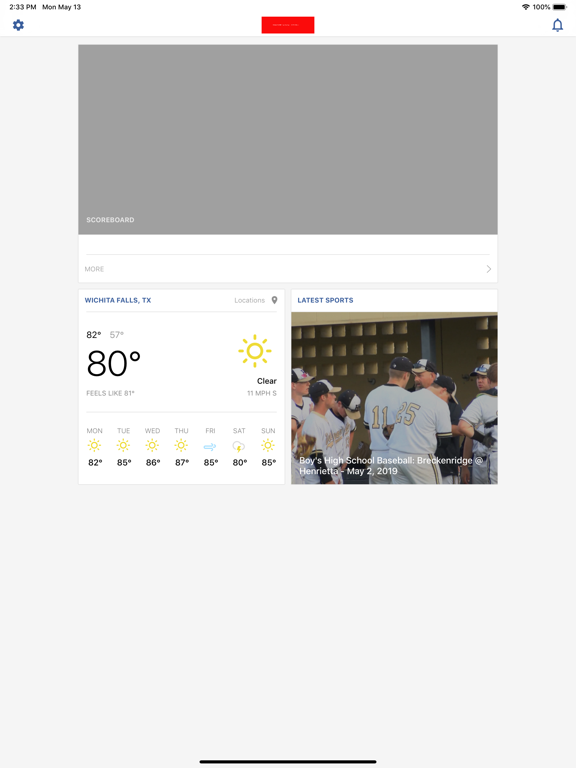 Texoma's High School Sports iPad screenshot 1 - Sports app